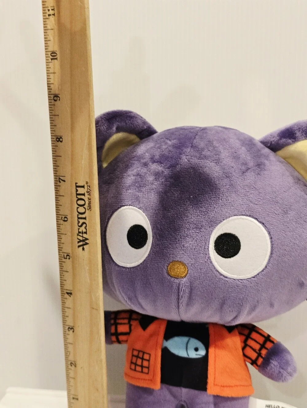 Chococat Purple Cat Fish Shirt Sanrio Stuffed Animal Plush New